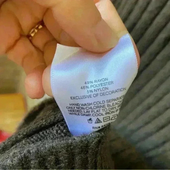 Express Chocolate Brown Buttoned Half-Zip Sweater, Size M - Picture 7 of 11